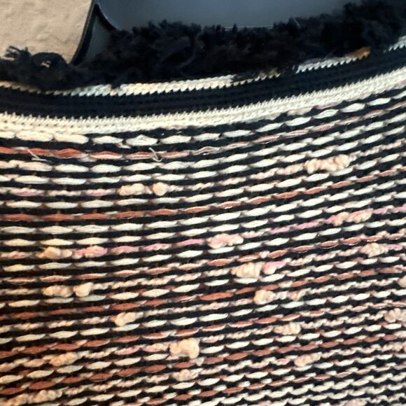 ANTHROPOLOGIE Grafton Marled Jacket by Moth Sz SP Knotted Fringe Pink Blue - Picture 5 of 8